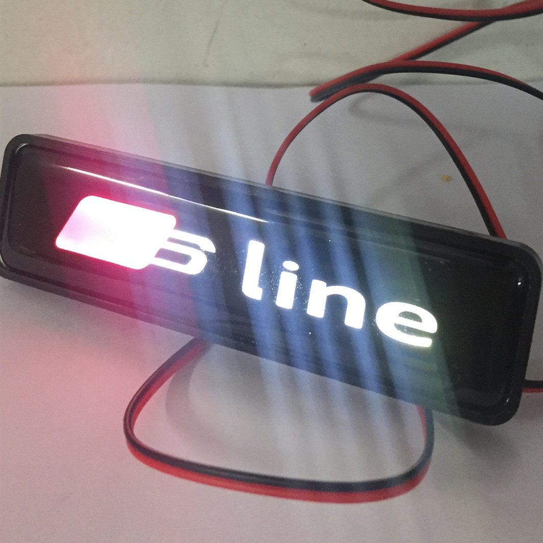 汽车led发光网标个性车标英文