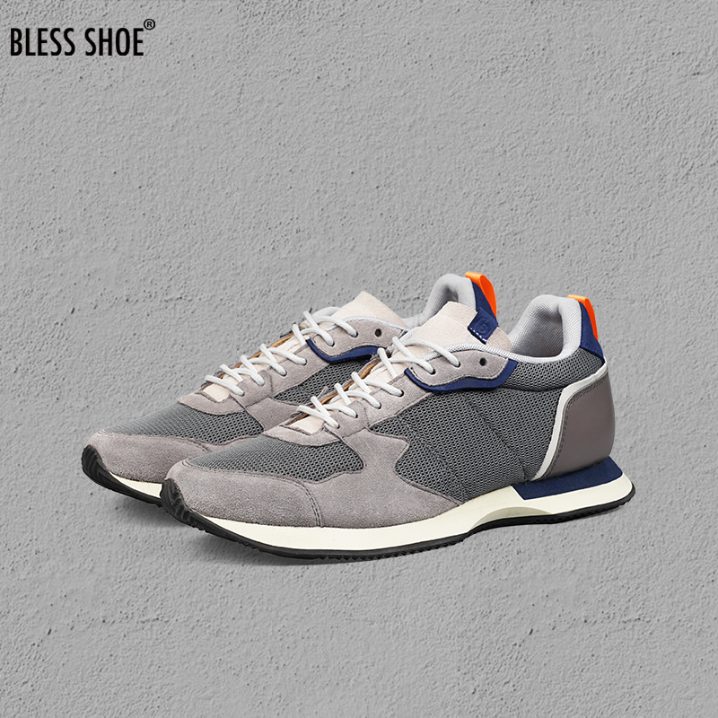 BLESSSHOE夏季复古跑鞋低帮休闲