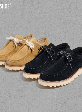 BLESS SHOE WALLABEE ZigZag春夏新款真皮低帮袋鼠鞋休闲鞋手工鞋