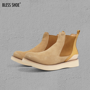 Boot固特异工艺缝制切尔西靴真皮手工靴男靴 Chelsea BLESS SHOE