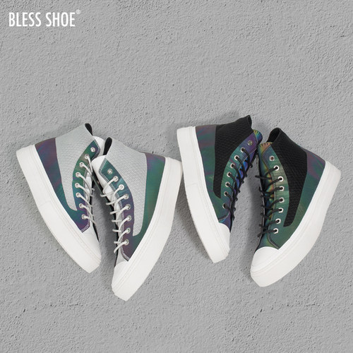 BLESSSHOE休闲鞋夏季彩色反光鞋