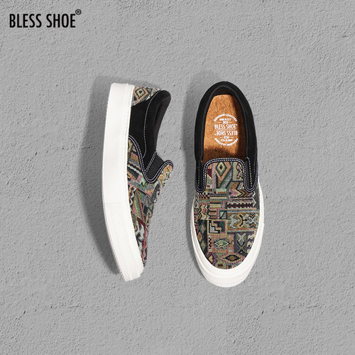 懒人鞋民族花纹几何图案