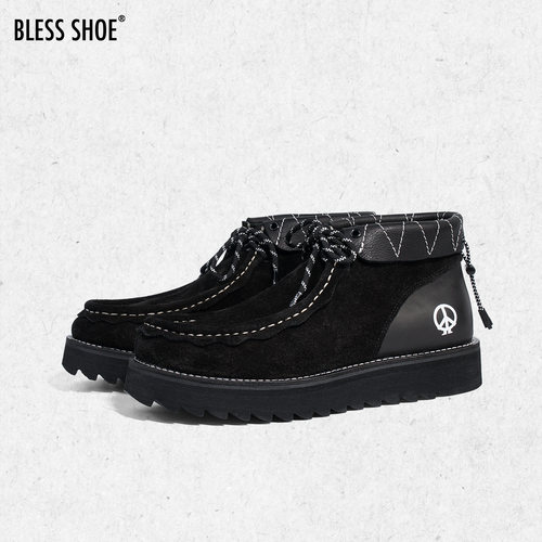 BLESSSHOE反战长绒毛真皮袋鼠鞋