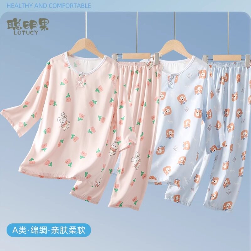 儿童冰丝棉绸透气丝滑触感夏季