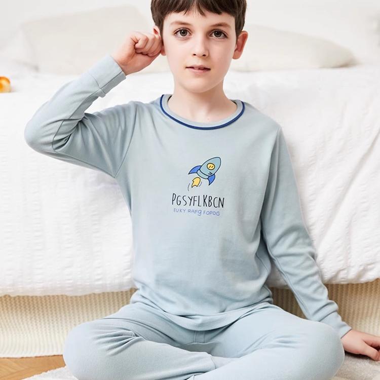 男童秋衣秋裤套装全棉14岁大男孩打底儿童保暖内衣打底棉毛衫