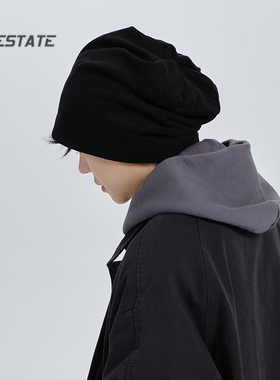 FINE STATE帽子男冬季新款大头围堆堆帽包头帽休闲保暖冷帽男款
