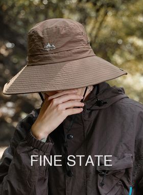 FINE STATE帽子男款渔夫帽户外遮阳帽男士防晒帽户外登山帽太阳帽