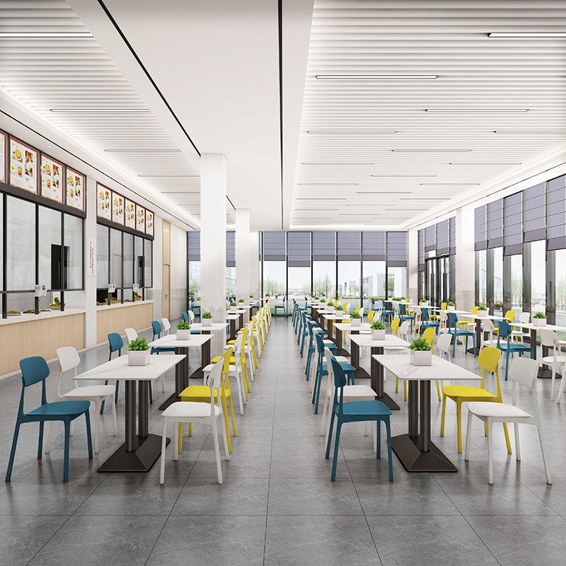 速发商食堂餐桌椅餐饮小吃快餐米餐桌椅#用组合店粉店面馆员工饭