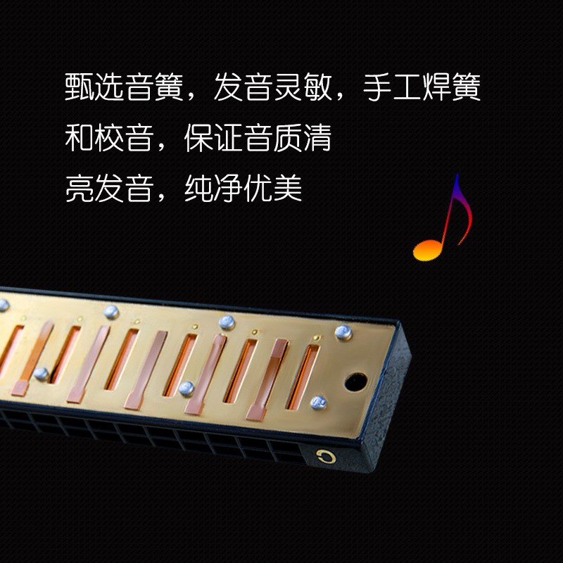 速发FEI直A/飞繁厂家F销属4孔金2c调复音口琴学生初学者成人