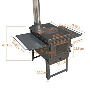新品 壁炉用柴火炉户外便携灶野外野营炉子帐篷炉具用品自驾游露营