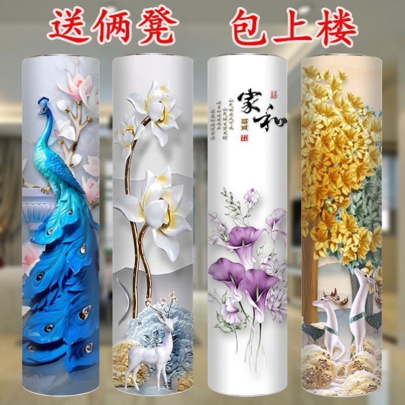 速发创意圆形旋转鞋柜 柱约多层圆简型鞋架门空间大容量省厅柜