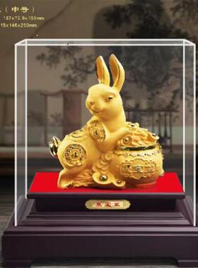 速发绒沙肖生件兔摆金装饰工艺礼品摆饰