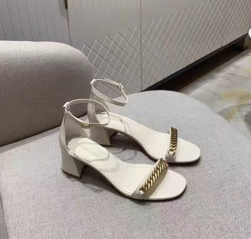 STELLA LUNA女鞋金属链条粗跟凉鞋粗跟夏季新款凉拖鞋女鞋休闲鞋