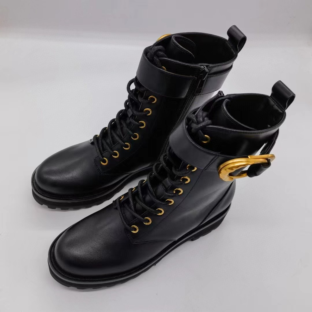 STELLALUNA马丁靴羊皮橡胶底