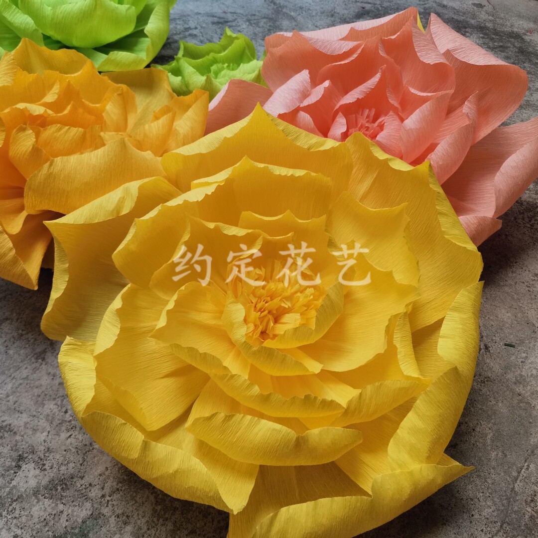 速发皱纹纸花婚庆婚礼布置装饰舞台道具路引用橱窗商场活动手工成