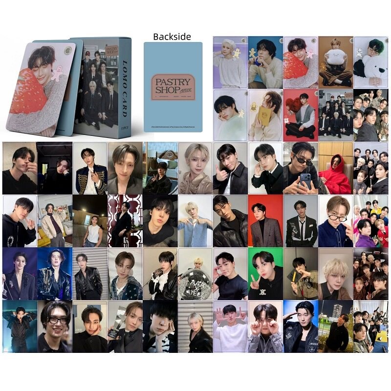 速发55张ATEEZ小卡2026 OS GREETIGS卡片镭射自印双面寸小卡图片