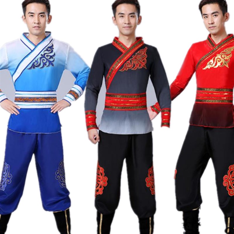 速发新古典舞演出服装男士打鼓服舞龙舞狮表演服饰秧歌服舞台服舞