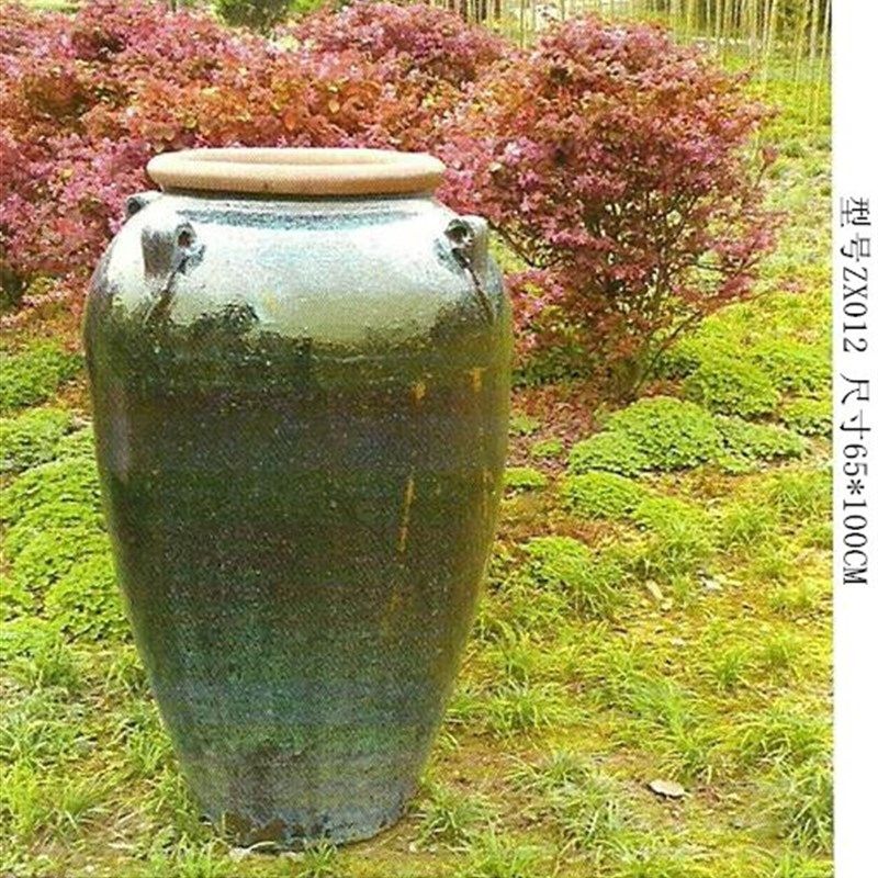 速发六角形陶瓷花盆粗陶盆别墅庭院园林装饰花盆粗陶缸大号土陶盆