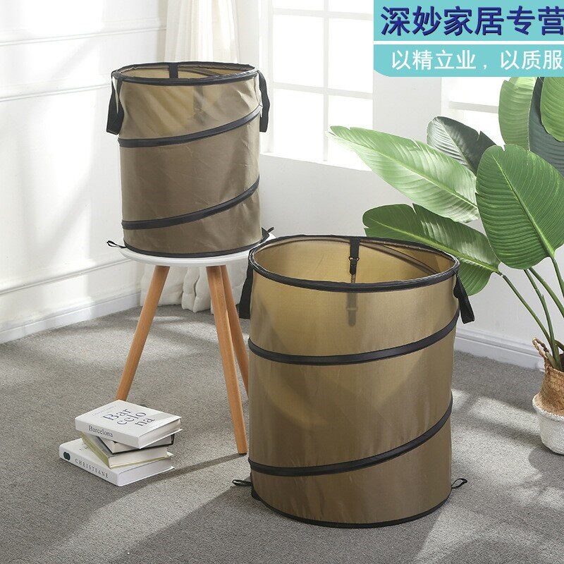 速发可折叠垃圾桶园林桶落叶车载户外露营帐篷内可用便携式带夹子