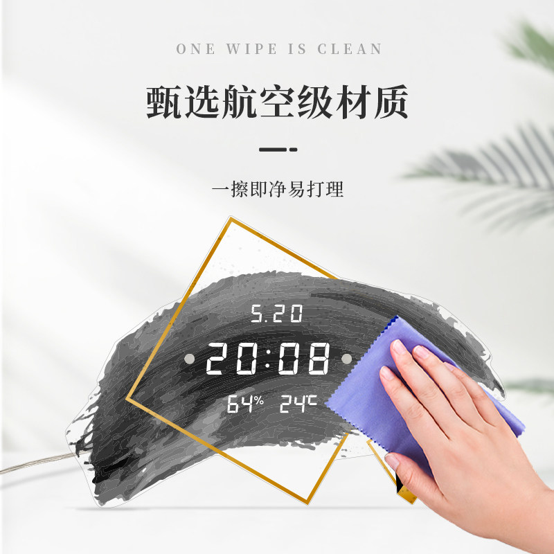 速发钟表客厅挂钟高端大气挂墙电子钟极简装饰艺术轻奢时钟新款年