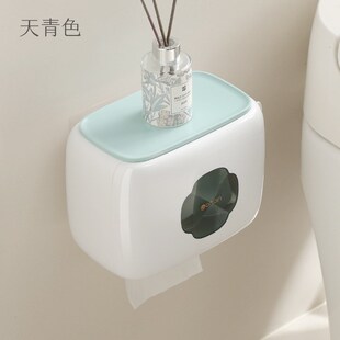速发卫生间纸巾打免盒孔物水厕纸收纳盒壁挂式抽纸盒感卷纸置防架