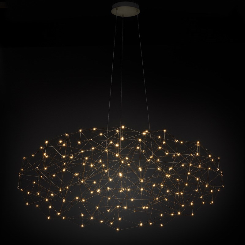 速发后客星餐厅吊灯设计师别墅大轻满天厅店铺展厅创意厅奢卧室灯