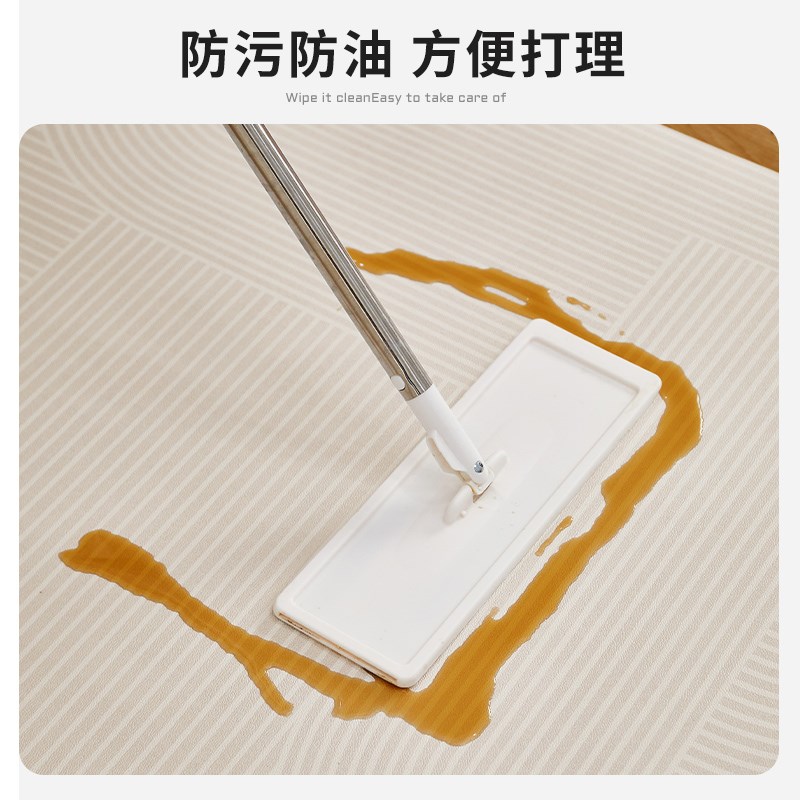 速发高端厨房地垫专用防水防油防污垫子pvc可擦免洗防滑家用整铺