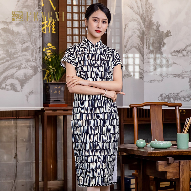 凤禧优雅风大气日常全棉旗袍