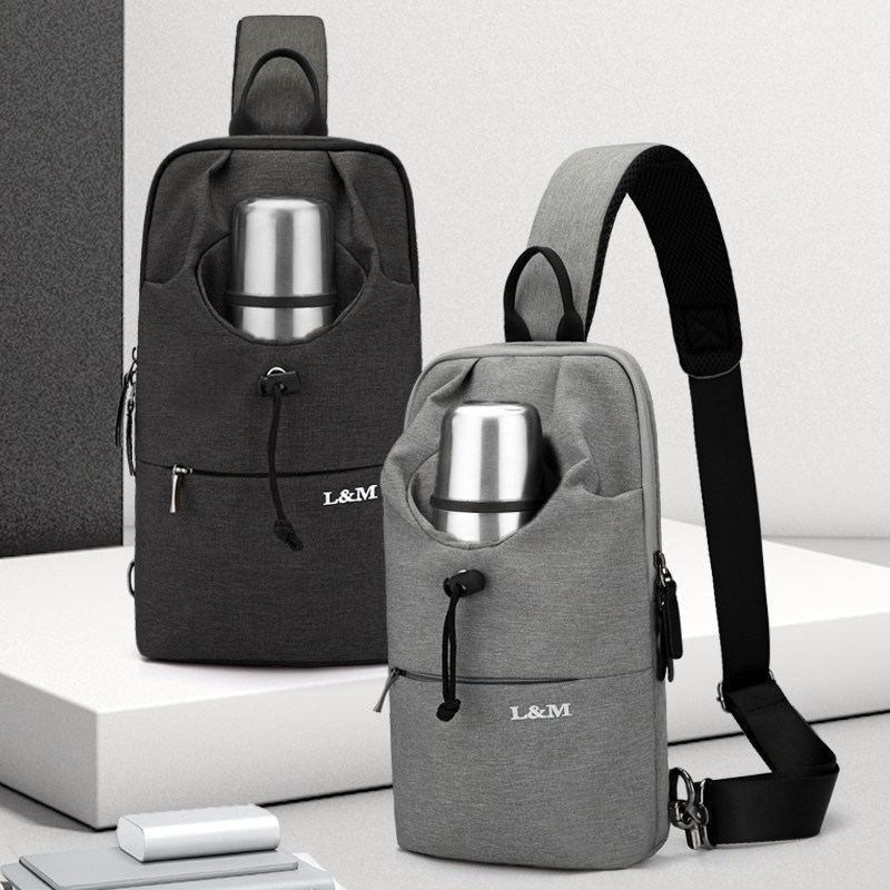 L＆M胸包男士单肩斜挎包潮牌多功能水壶小挎包运动休闲通勤包防水,箱包皮具/热销女包/男包,男士包袋,淘宝优惠券,粉丝福利购,淘宝优惠卷
