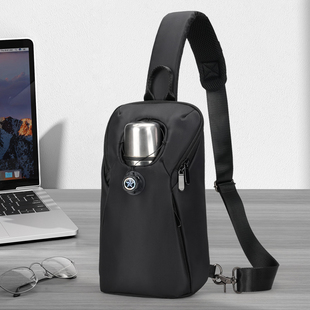 L＆M男士斜挎包运动休闲骑行包机能单肩邮差包大容量防水斜挎胸包