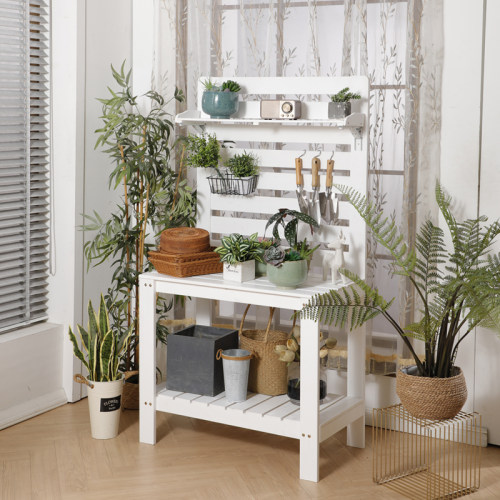 园艺工作台室外花架木花艺置物架