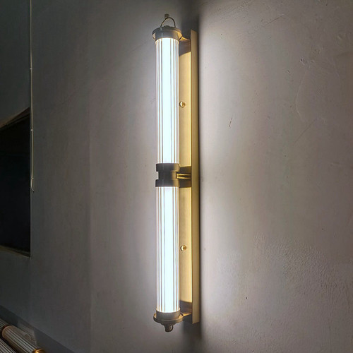 奔彩门设计师极简长条玻璃壁灯酒店大堂过道餐厅包厢灯简约墙壁灯