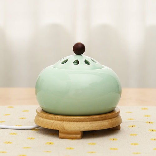 定时调温家用陶瓷蓝绿粉红电香炉