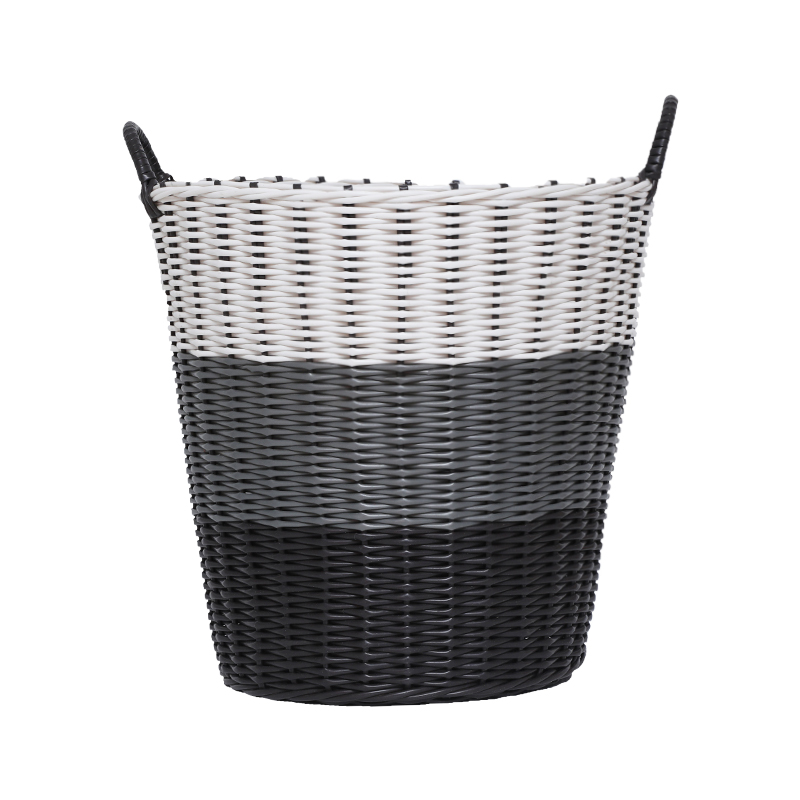 日式塑料脏衣篮 编织收纳筐脏衣篓收纳框洗衣篮北欧风玩具收纳桶