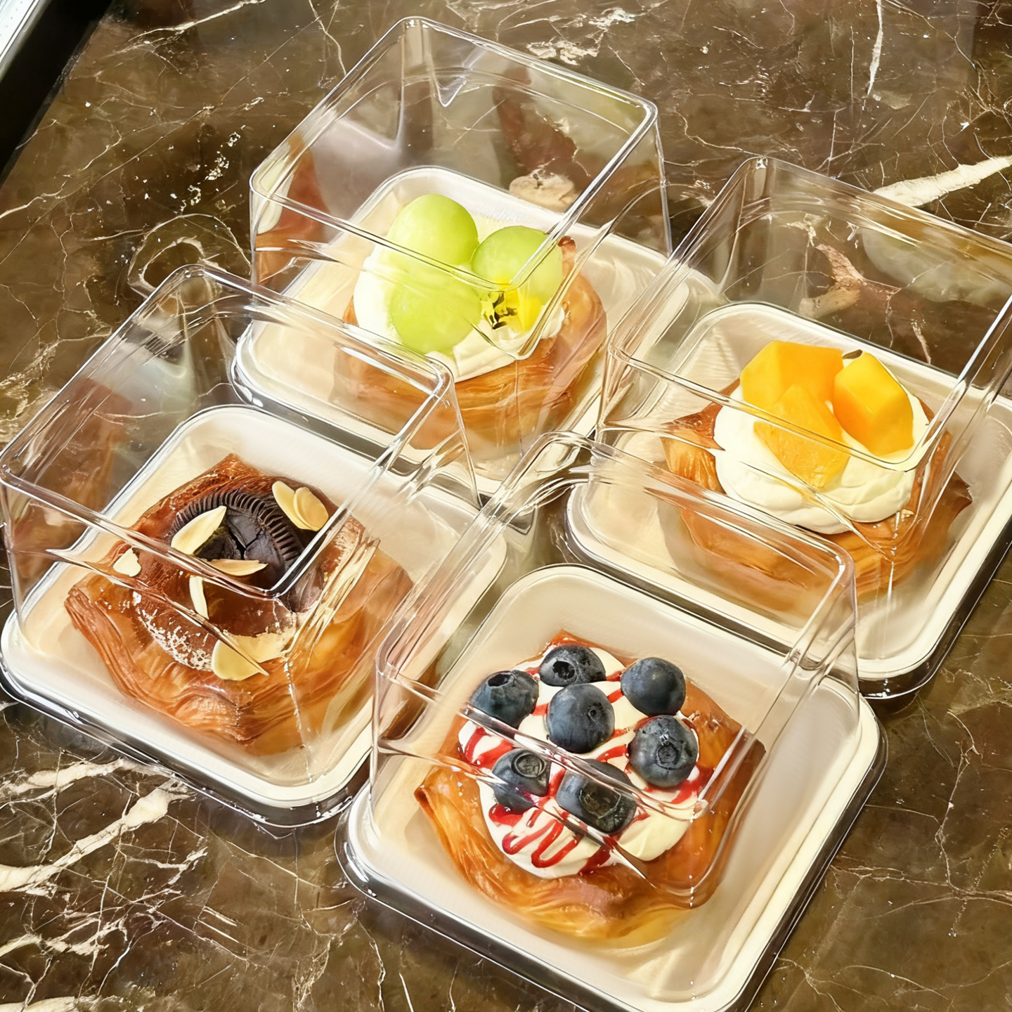 可颂蛋挞盒子单个装2寸慕斯蛋糕卷包装盒提拉米苏甜品烘焙打包盒