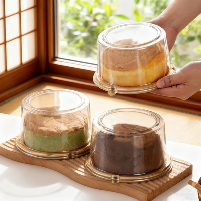 6寸戚风蛋糕胚包装盒透明一次性