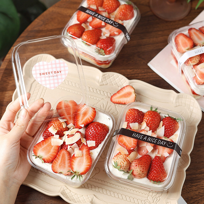 草莓奶油蛋糕盒子莓果提拉米苏包装盒慕斯千层甜品西点便当打包盒,厨房/烹饪用具,点心包装盒/包装袋,淘宝优惠券,粉丝福利购,淘宝优惠卷