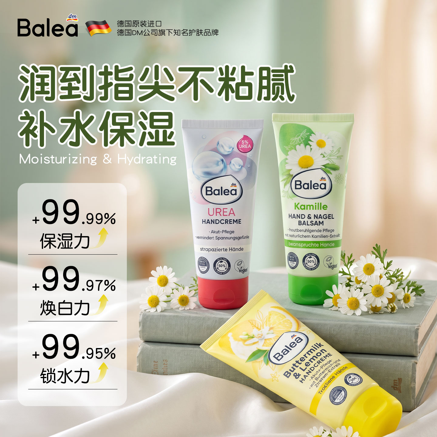 德国进口balea芭乐雅护手霜滋润保湿专用不粘腻嫩白柠檬牛奶补水图片