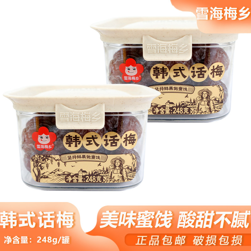 雪海梅乡韩式话梅248g地方特色风味梅子果干待客小食日常罐装零食