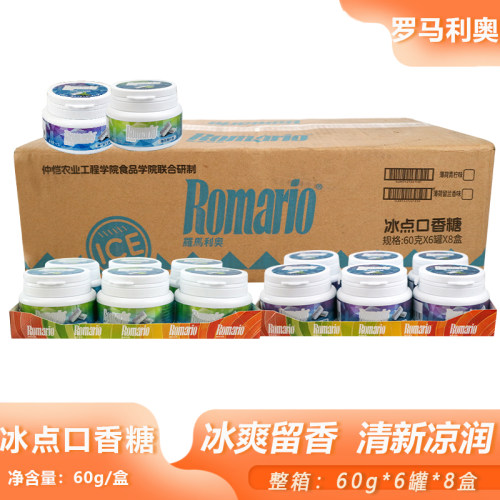 整箱罗马利奥冰点口香糖60g冰爽薄荷清香口含糖饭后清口便携零食