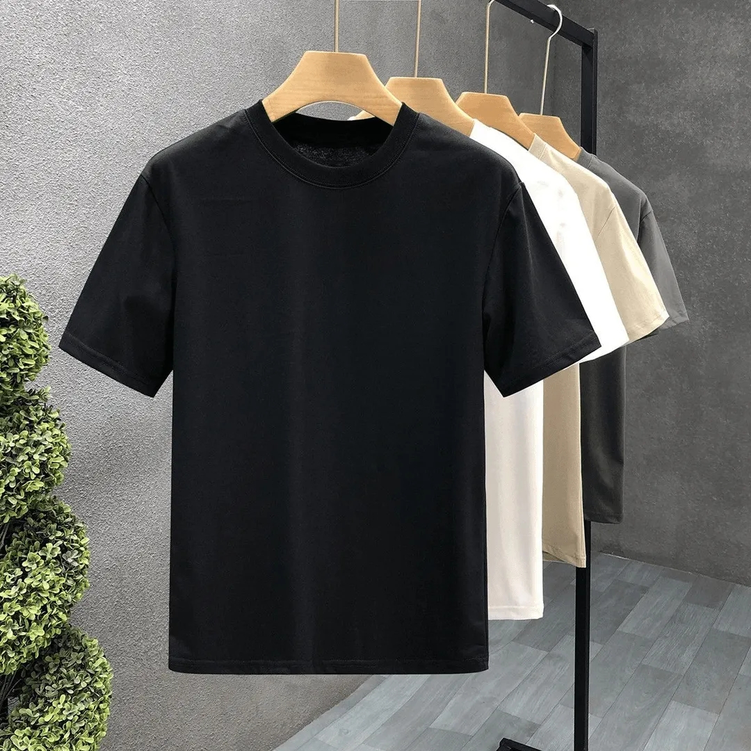 男士短袖t恤纯棉打底圆领上衣