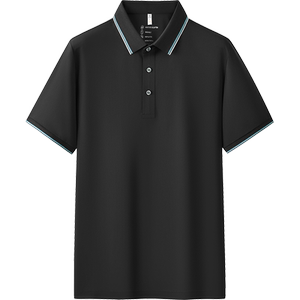 杰尼威尼科技锦氨四面弹Polo衫男2024夏季新款纯色短袖抗菌Polo衫