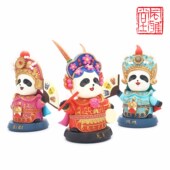 饰 饰小礼物装 风雅堂 成成都都熊猫树脂摆件可爱客厅办公室桌面装