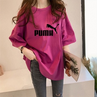 t恤女宽松大码 短袖 遮胯显瘦下衣失踪纯棉微胖mm 新中长款 2025夏季