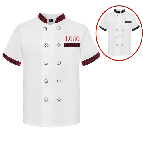 西餐高端中餐厨师服短袖