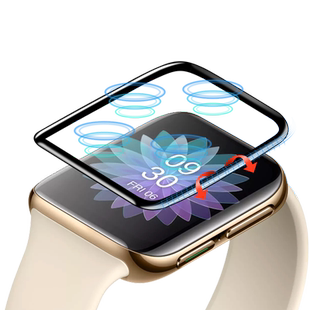 适用oppowatch手表贴膜oppowatch2钢化oppo手环2/nfc版软膜42全覆盖41mm46高清防指纹46mm保护智能手表曲面膜