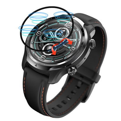 适用TicWatchE3手表黑边膜防刮花无白边Ticpro3防摔爆超高清全屏全覆盖手表屏幕TicWatchpro抗指纹保护贴膜