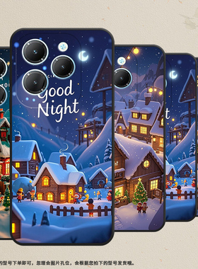 适用传音TecnoPova6Pro手机壳InfinixHot40保护套Smart8全包边Li9圣诞雪人Pova3轻薄LF7n高级X6525保护套