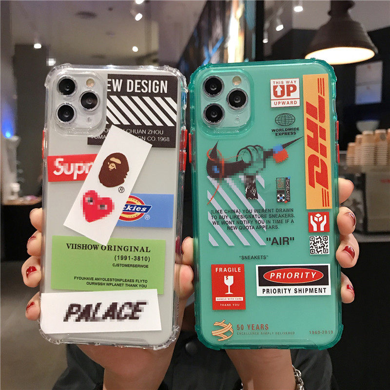 网红个性潮牌标签适用11Pro/Max苹果xs手机壳XS/XR创意全包打钩磨砂透明iPhoneX/7plus/8防摔情侣女款软壳6p