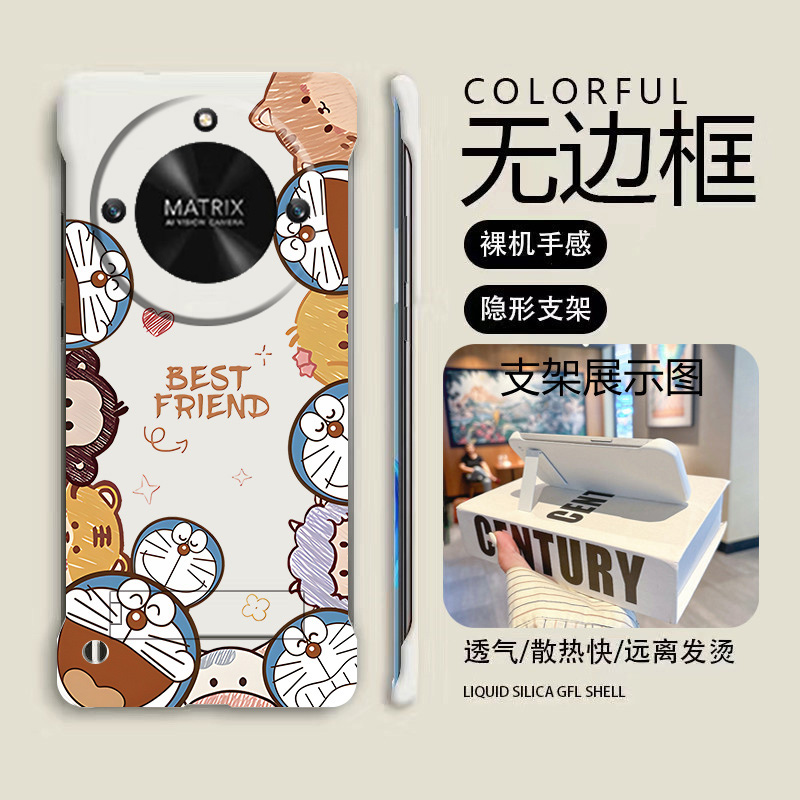 支架多啦a梦适用华为荣耀x50手机壳x50i无边框x40gt散热x40i新款畅玩40半包40plus超薄30pro+硬v30/v20套v10